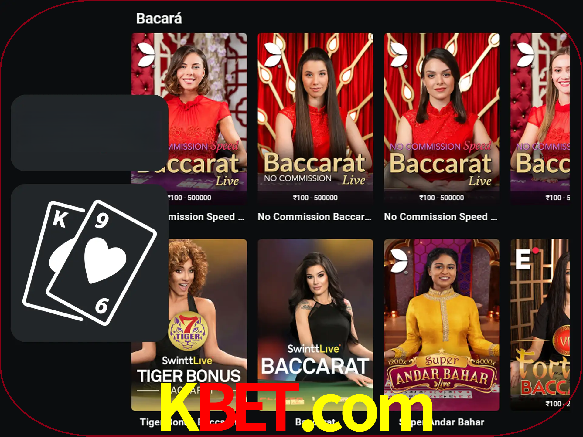 Ganhe muito dinheiro jogando jogos de bacará.
