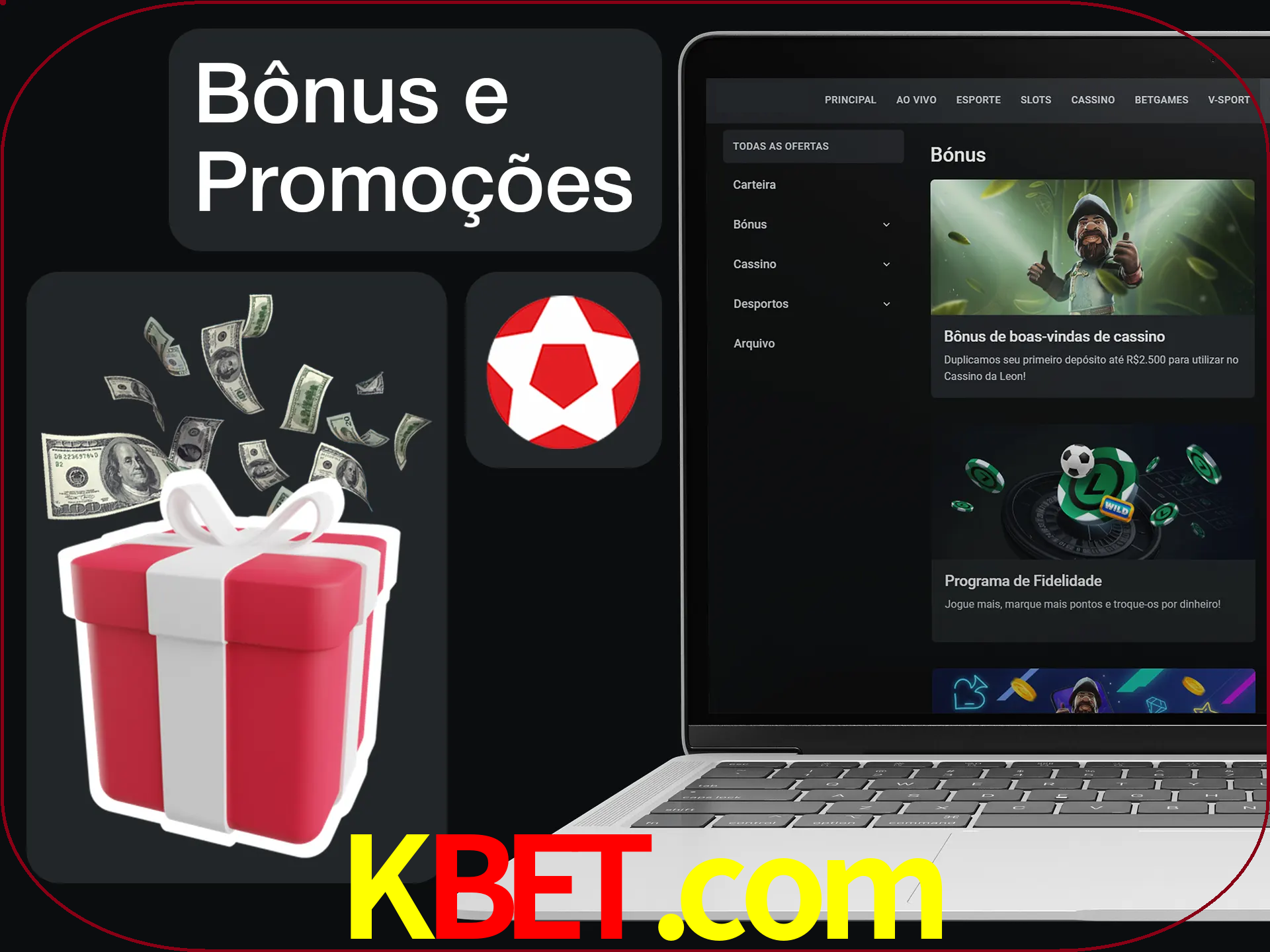 Verifique se há novos bônus e promoções.
