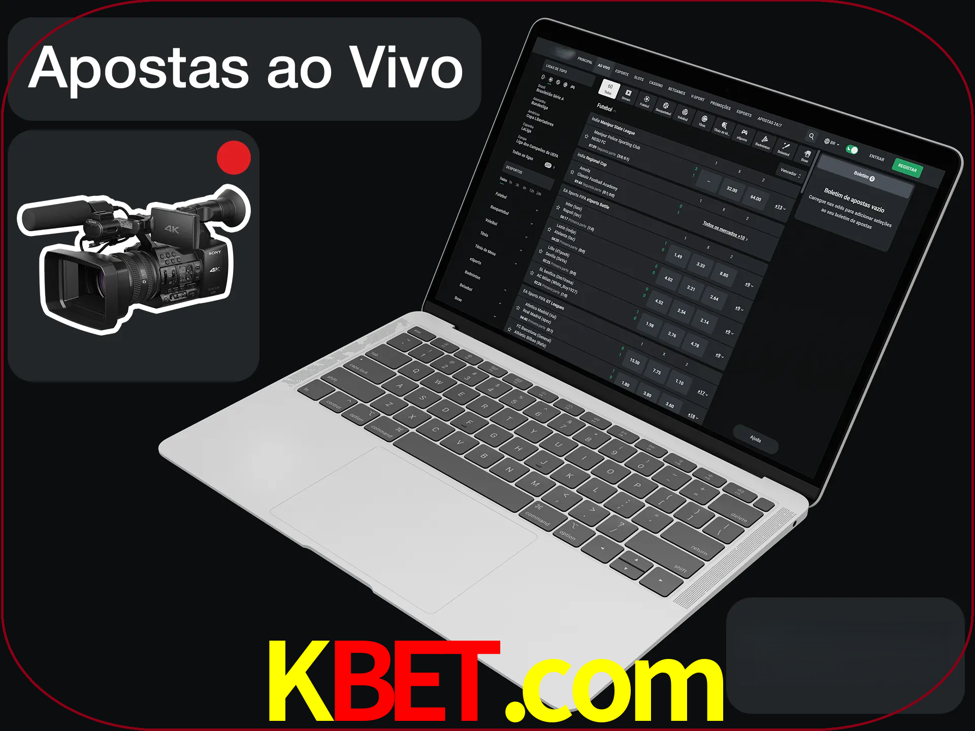 Aposte em formato ao vivo em nosso site.