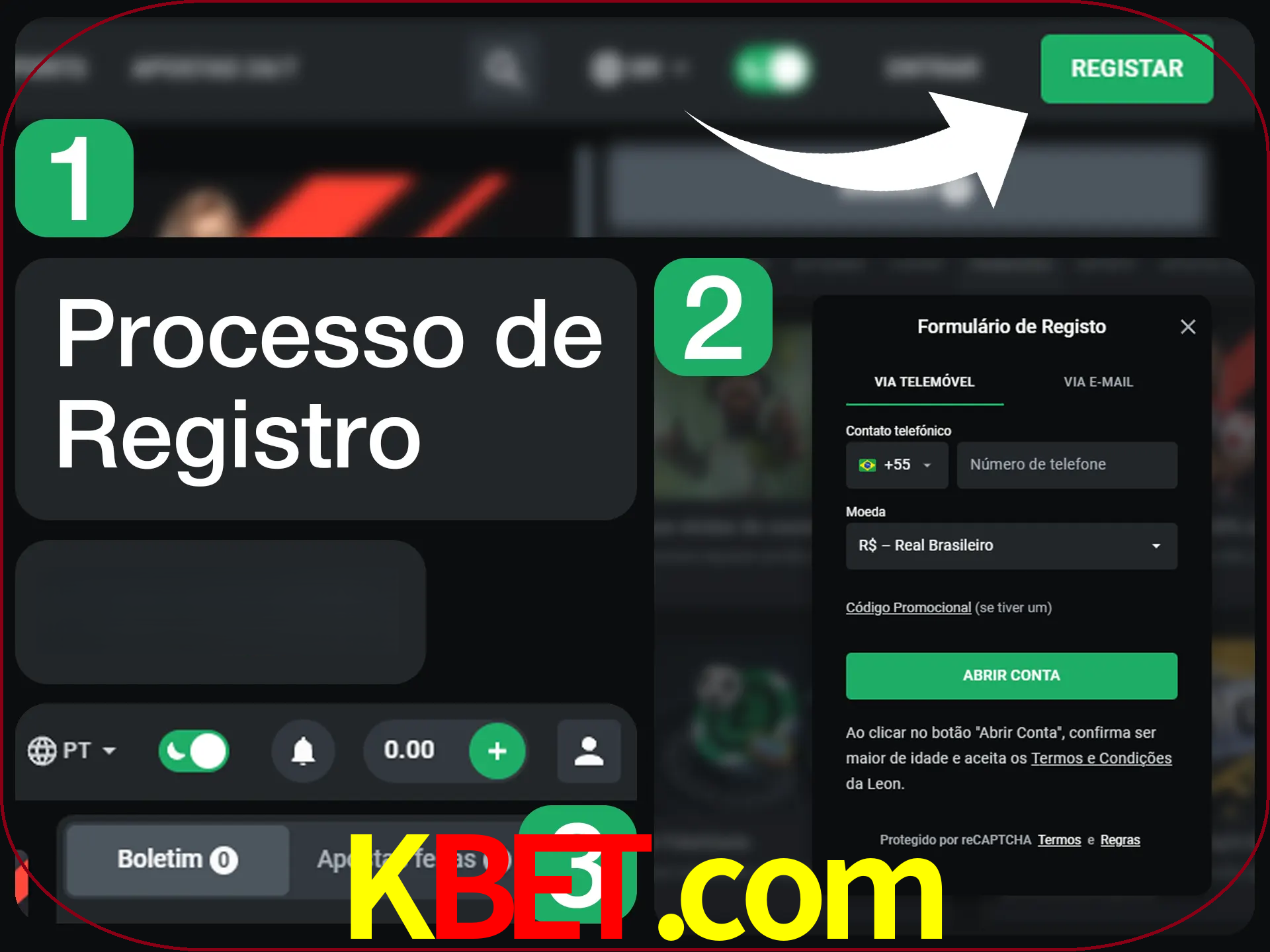 O processo de registro na LeonBet é simples.